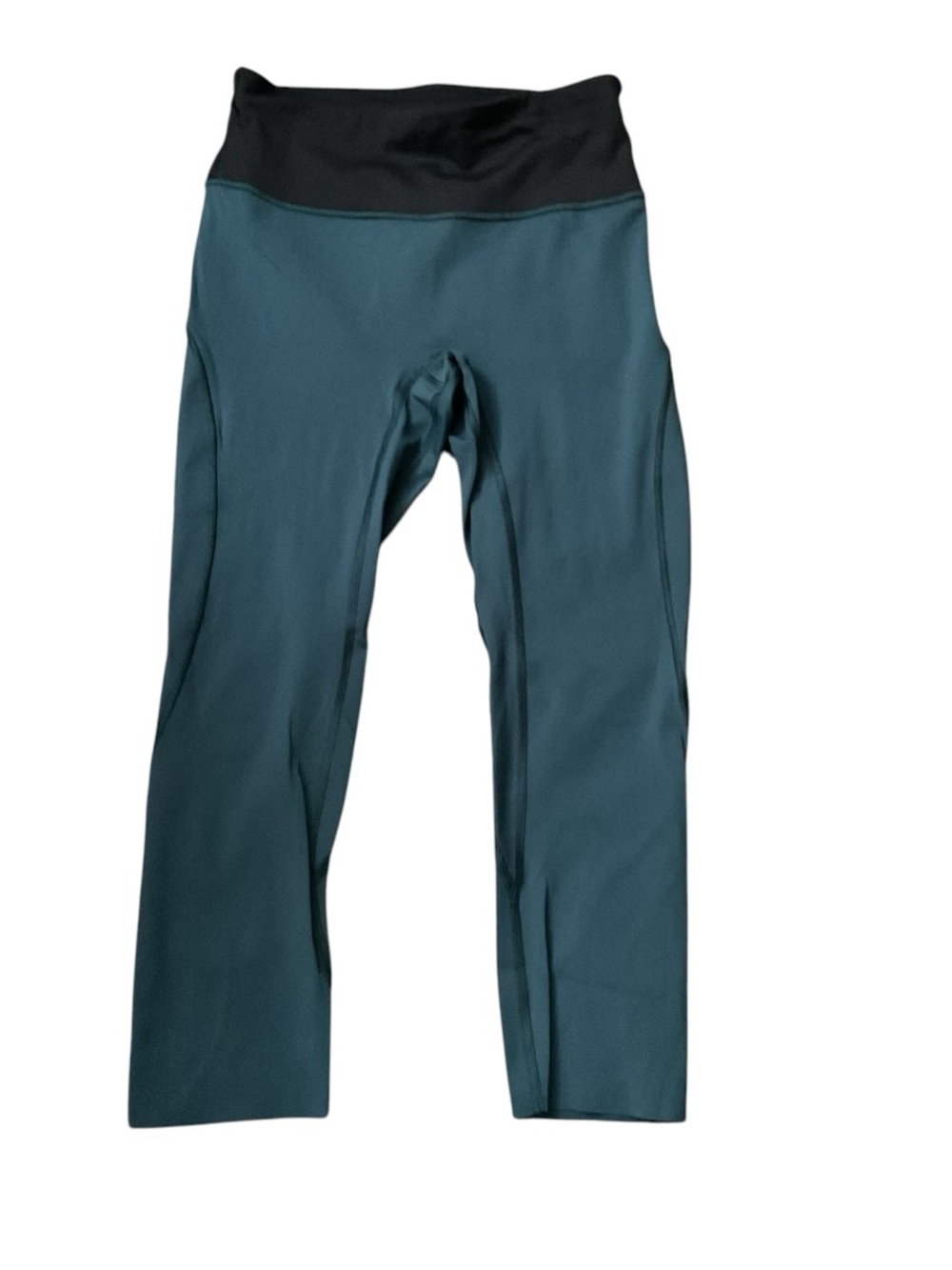 lululemon athletica Teal-Blue Leggings with Black Waistband